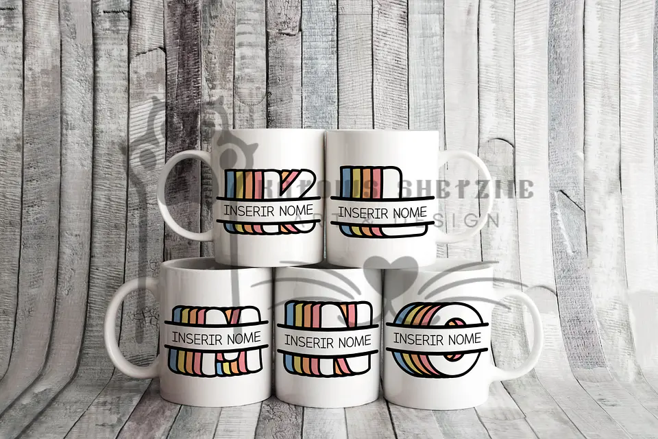 Inicial Retro - Caneca Personalizada 3