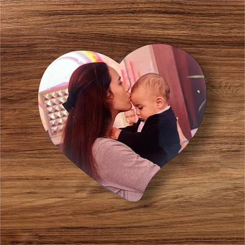 Íman em mdf Coração Personalizado