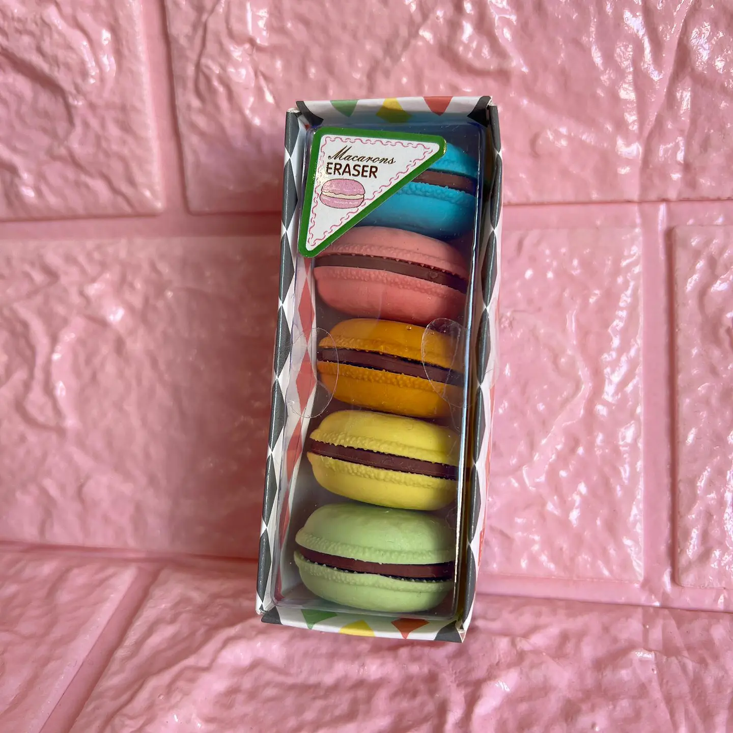  Borrachas Macarons Coloridas - Conjunto 1