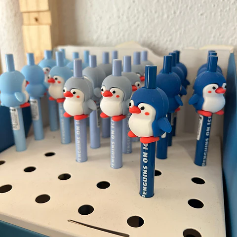  Caneta Pinguim Penguins on Ice - Várias Cores