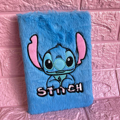 Caderno de Peluche Stitch Azul