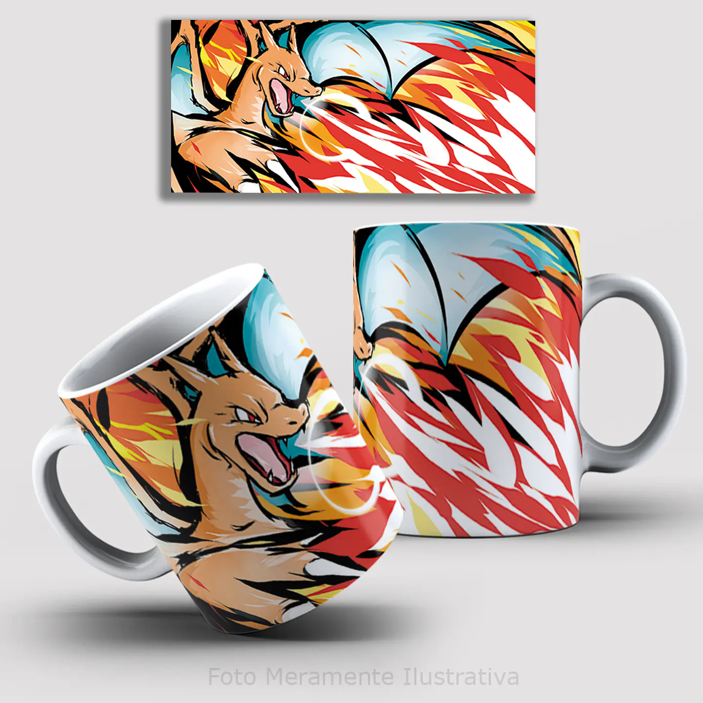 Caneca Pokémon – Charizard Flame 1