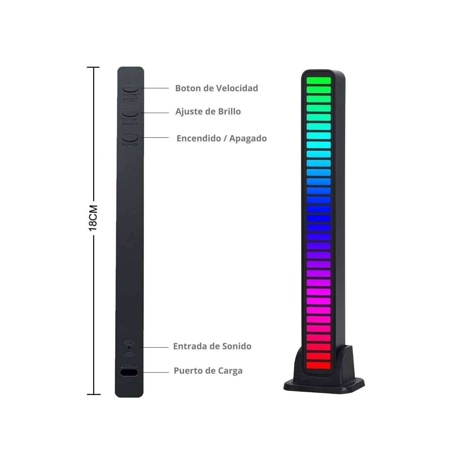 LED RGB Audio Sensitive 18CM