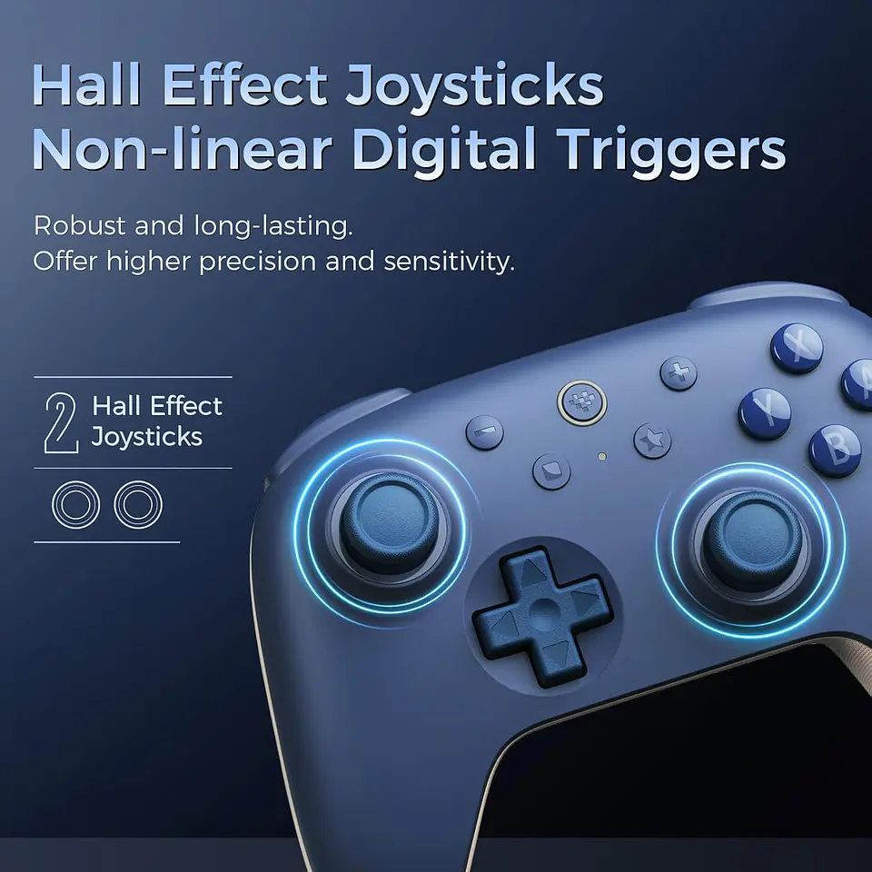 8BitDo Ultimate 2C Controlador Bluetooth para Switch/Switch 2 Blue 2