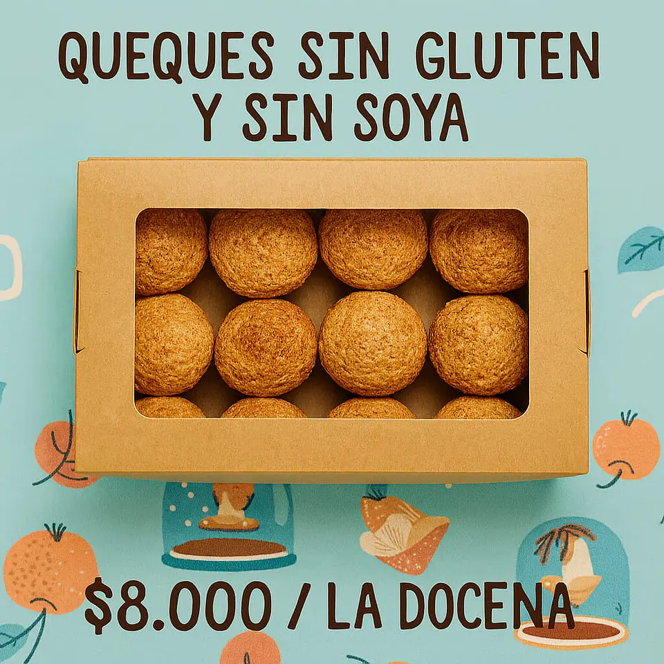 Docena de queques sin gluten y sin soya 1