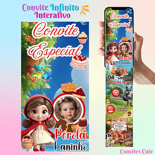 Convite Infinito Interativo Chapeuzinho Vermelho (Com foto)