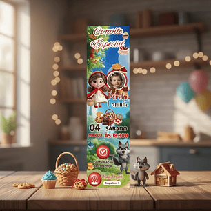 Convite Infinito Interativo Chapeuzinho Vermelho (Com foto)