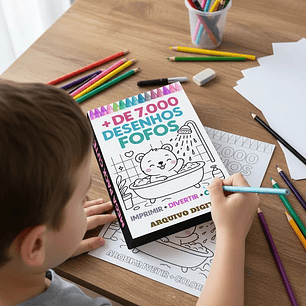 📚 Super Pack Cute Livros de Colorir + 7.000 Desenhos - PDF