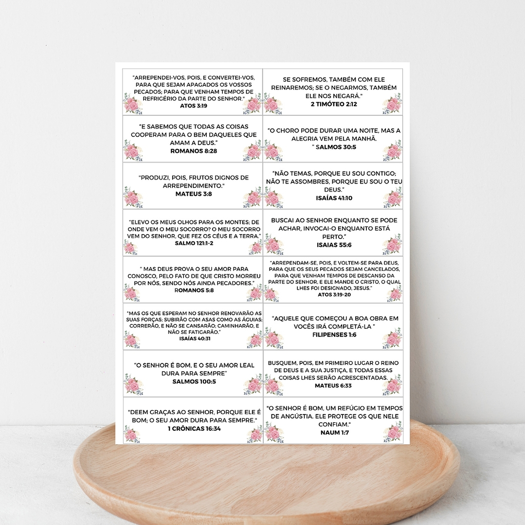 📚 128 Versículos Bíblicos Florais p/ Imprimir Inspirar, Curar, Abençoar 7