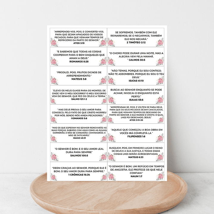 📚 128 Versículos Bíblicos Florais p/ Imprimir Inspirar, Curar, Abençoar 7