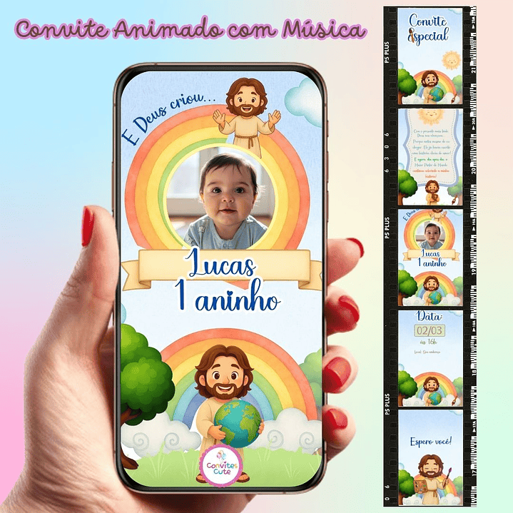 Convite Animado com Música - O maior pintor do mundo / Jesus 1