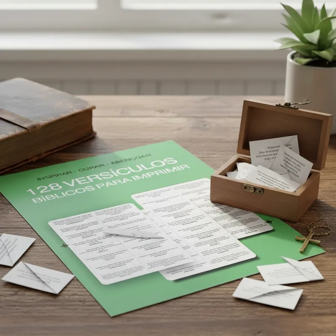 📚 128 Versículos Bíblicos (Fundo Branco) p/ Imprimir Inspirar, Curar, Abençoar 2