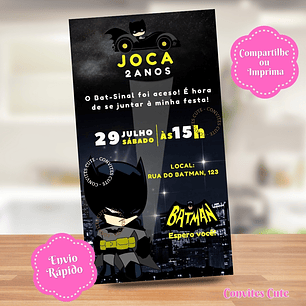 Convite Digital Batman