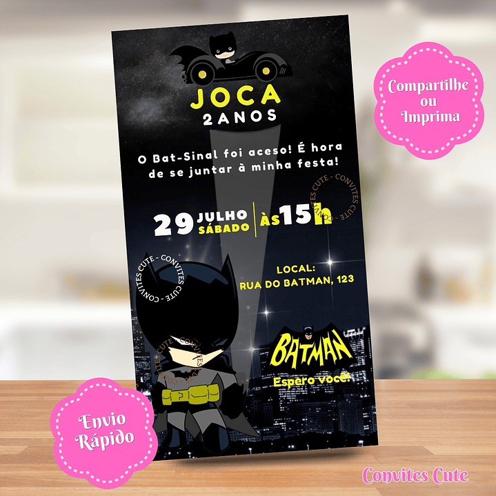 Convite Digital Batman 2