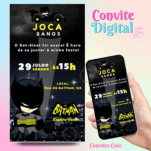 Convite Digital Batman