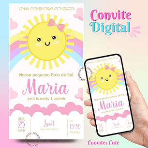 Convite Digital Raio de Sol Solzinho