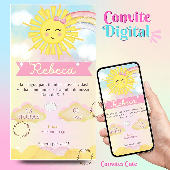 Convite Digital Raio de Sol Solzinho 1