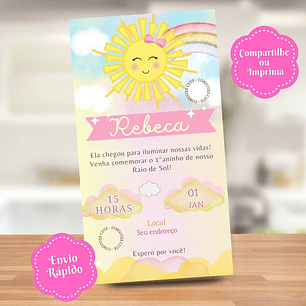 Convite Digital Raio de Sol Solzinho