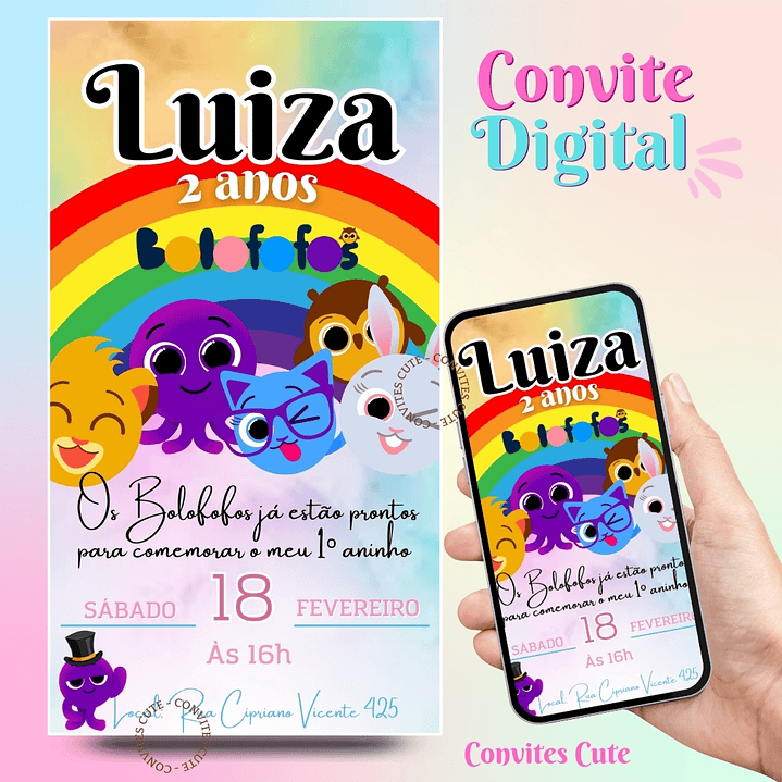 Convite Digital Bolofofos 1