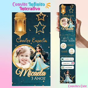 Convite Infinito Interativo Jasmine (Com foto) 