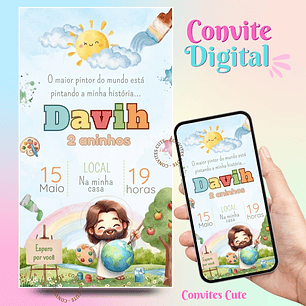 Convite Digital O maior Pintor do Mundo