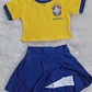  Conjunto Roupa do Brasil Fantasia Meninas Infantil Juvenil Blogueirinha Torcedora Brasileira Copa do Mundo - Thumbnail 3