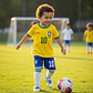  Conjunto Roupa Uniforme do Brasil Fantasia Futebol Meninos Meninas Infantil Torcedor Brasileiro Copa do Mundo - Thumbnail 7