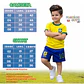  Conjunto Roupa Uniforme do Brasil Fantasia Futebol Meninos Meninas Infantil Torcedor Brasileiro Copa do Mundo  - Thumbnail 6