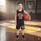 Conjunto De Basquete Infantil Masculino Regata + Shorts Bulls 23 - Thumbnail 1