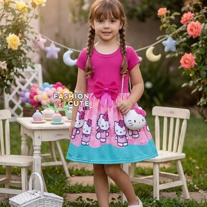 Vestido Infantil Temático Hello Kitty 1