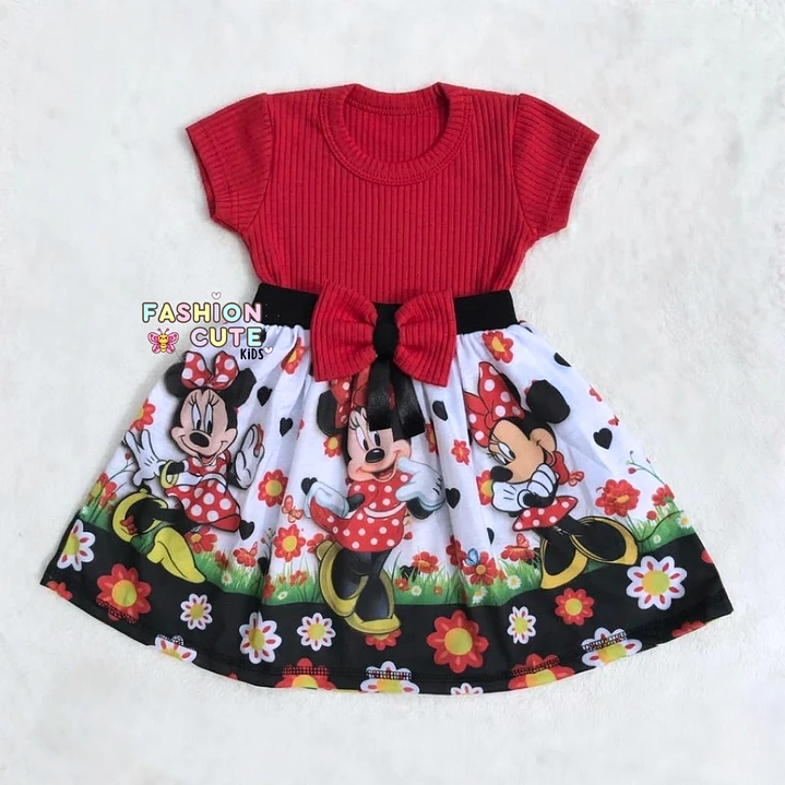 Vestido Infantil Temático Minnie Vermelha 2