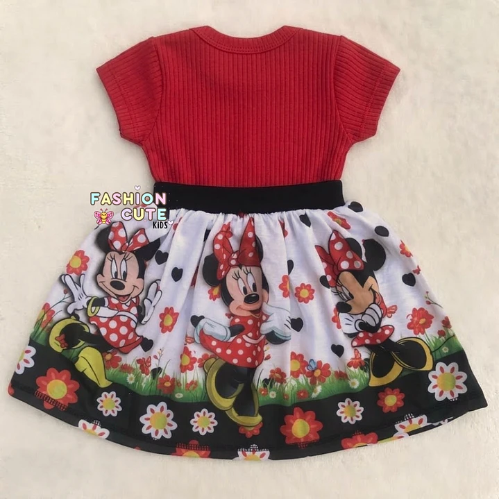 Vestido Infantil Temático Minnie Vermelha 4