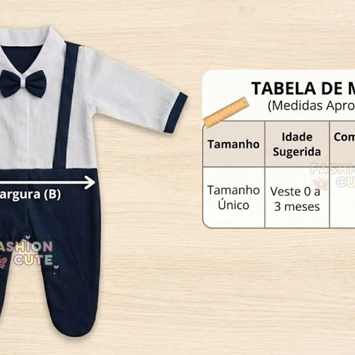 Macacão Bebê Estilo Social Menino Gravata Suspensório 0-3 Meses 5