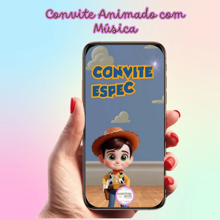 Convite Animado com Música - Toy Story 3
