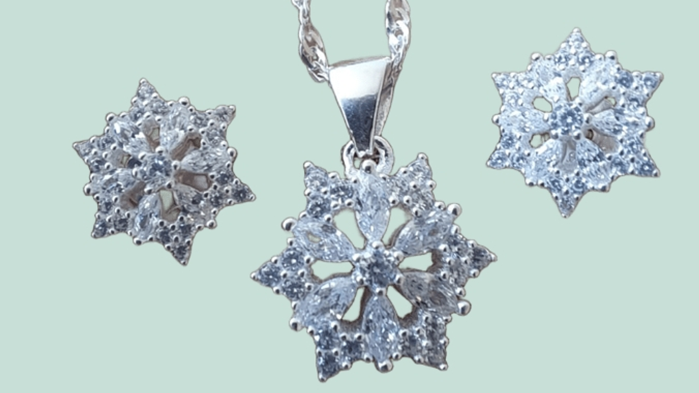 Conjunto Copo de Nieve Diseño Dendrita 4