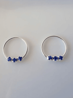 Piercing Aro Circón Azul