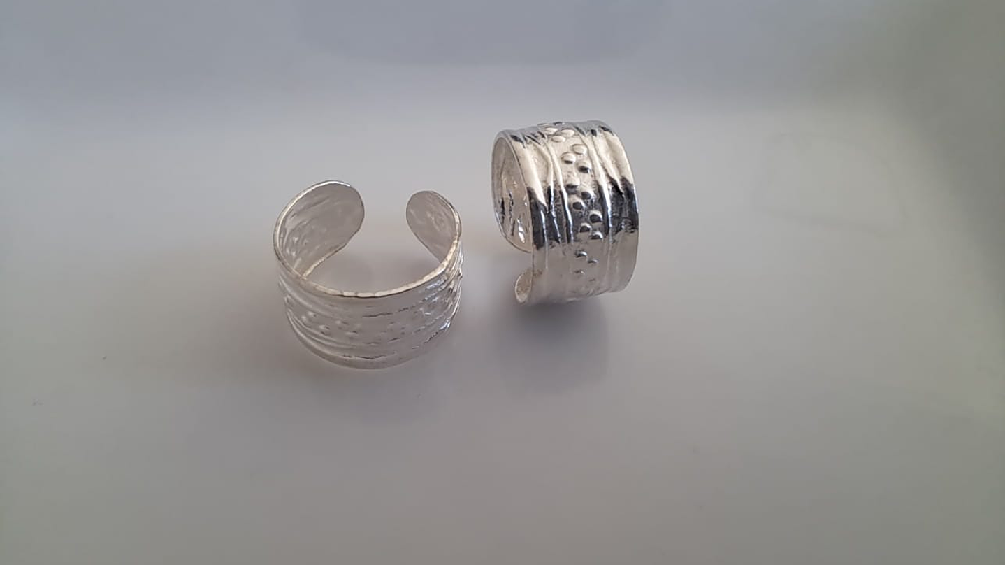 Earcuff Liso Relieves-Plata 925 1