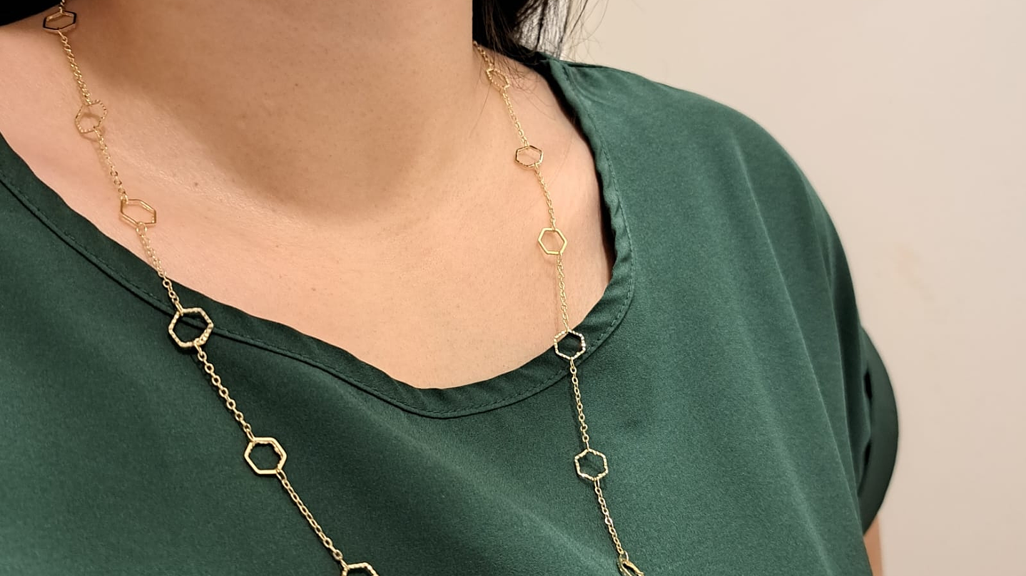 Collar Dije Hexagonal  1