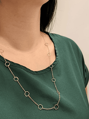 Collar Dije Hexagonal 