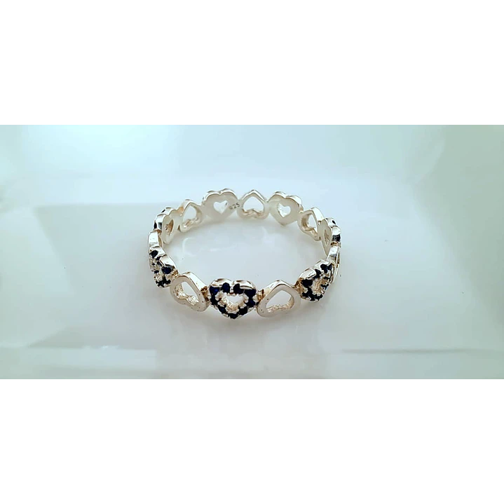 Anillo Corazones Azul  1