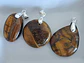 Dije ojo de tigre natural con valier de plata 925 - Miniatura 2