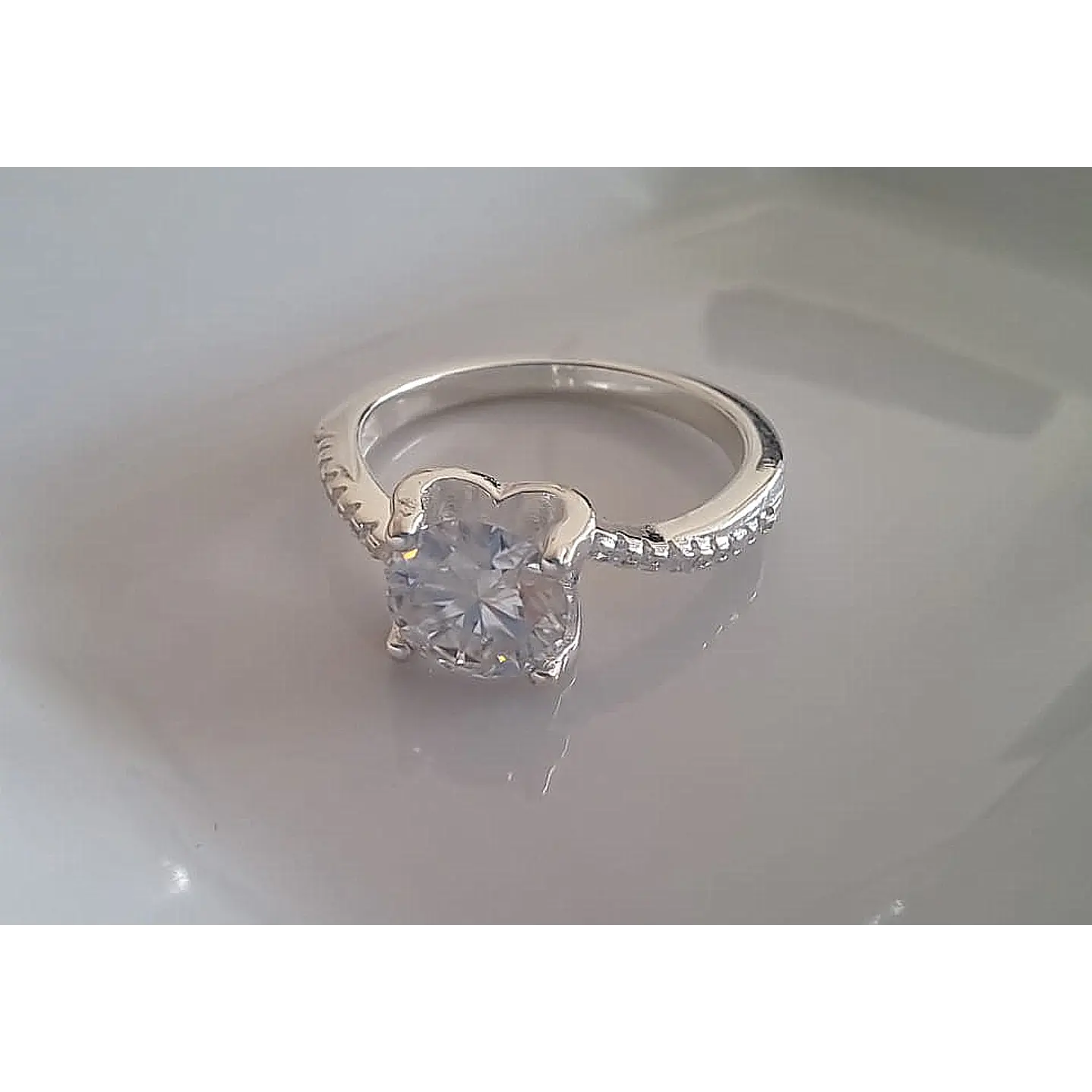 Anillo Solitario Moissanita Talla 12 1