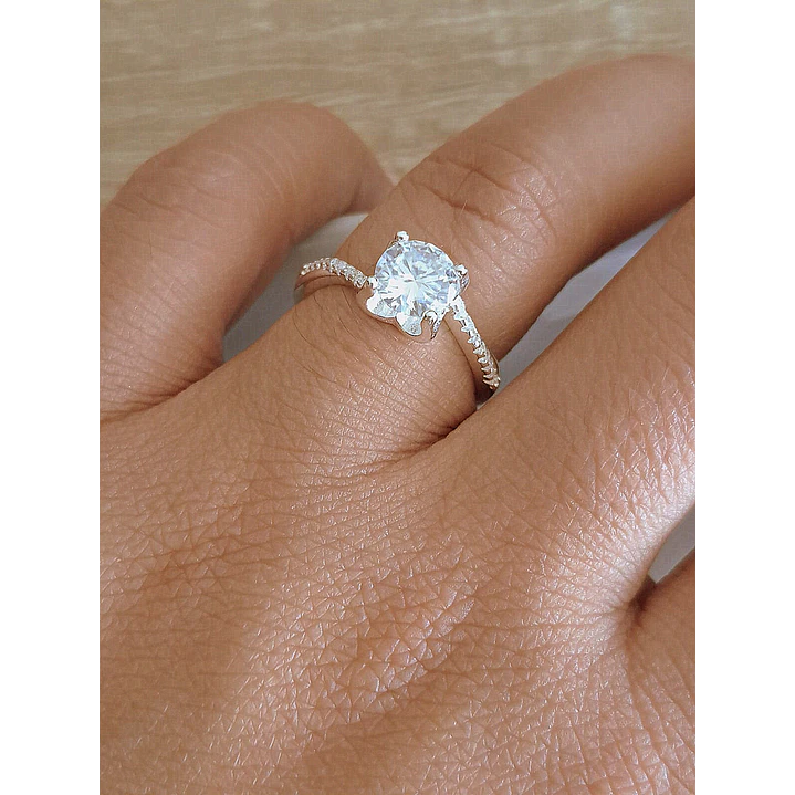 Anillo Solitario Moissanita Talla 12 2