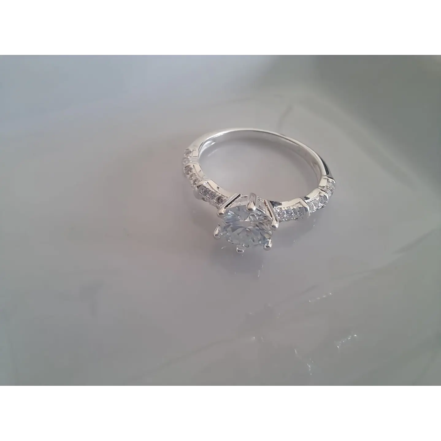 Anillo Solitario Moissanita Talla 15 1