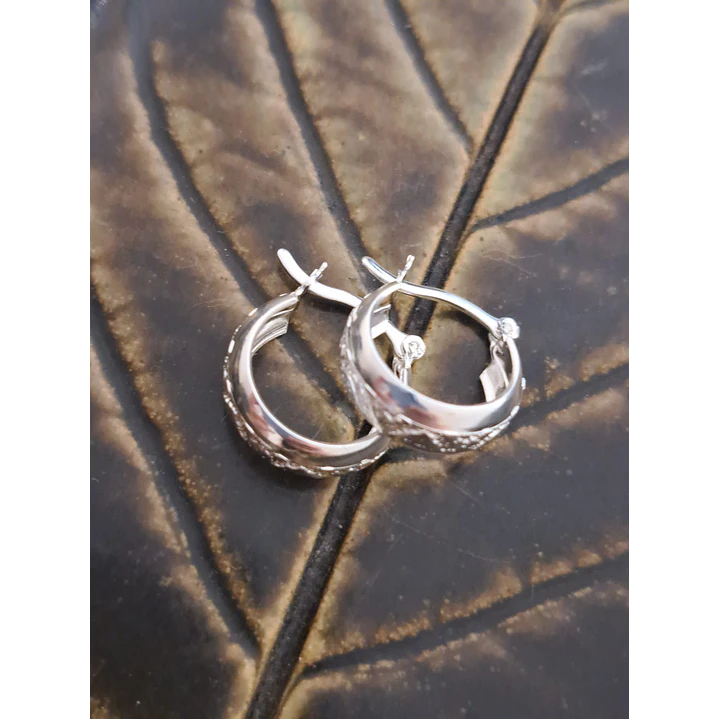  Argollas Huggies de Plata Laminada 15mm 1