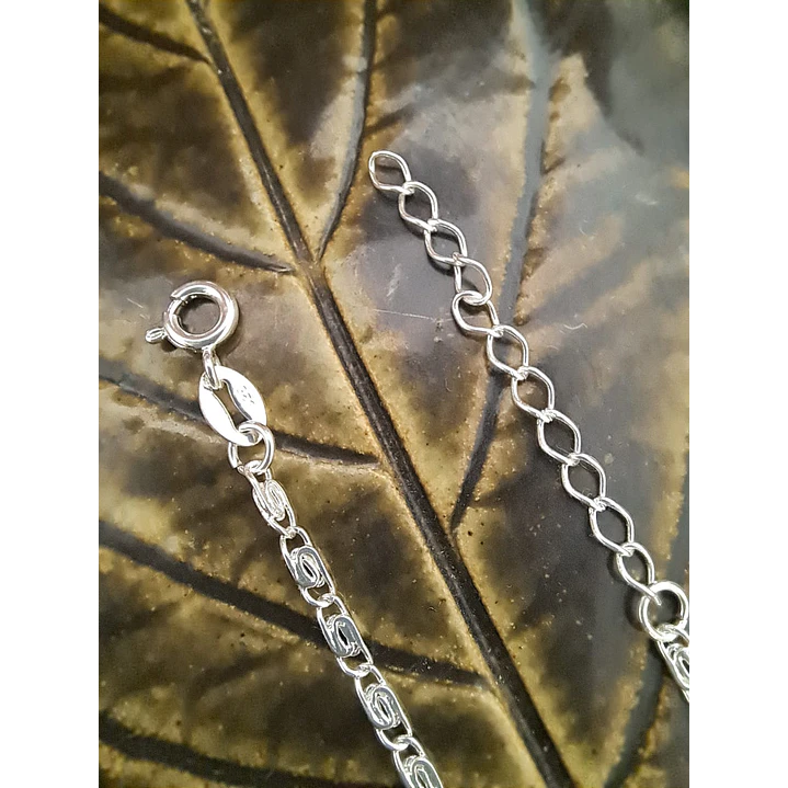 Pulsera de Plata Laminada Tejido de Caracol (Ojo de Perdiz) 2 mm 2