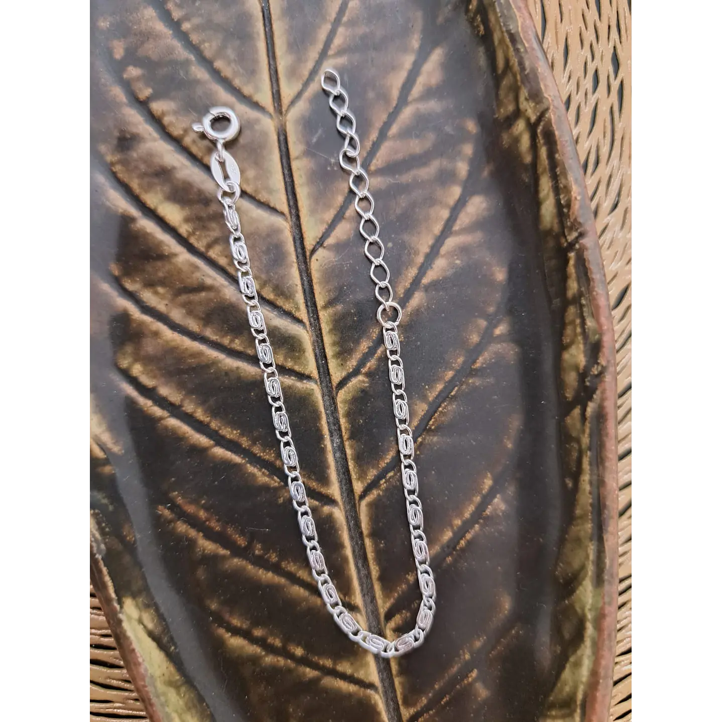 Pulsera de Plata Laminada Tejido de Caracol (Ojo de Perdiz) 2 mm 3