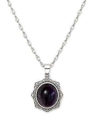Medallón vintage con amatista en plata 925