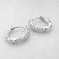 Argollas huggies entorchadas con circones en plata 925 - Miniatura 1
