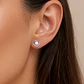 Aros de perla círculo de luz en plata 925 - Miniatura 2